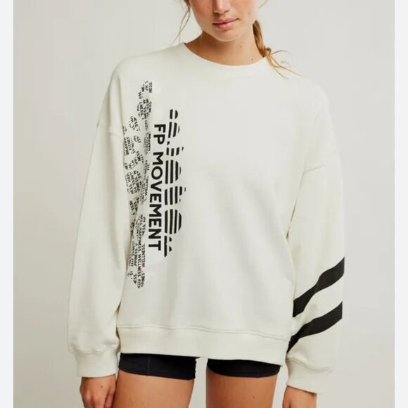 new FREE PEOPLE movement crewneck pullover sweatshirt s - Picture 1 of 2